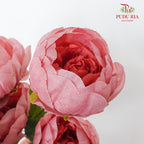 CNY Artificial Peony Bush 44cm - Pink