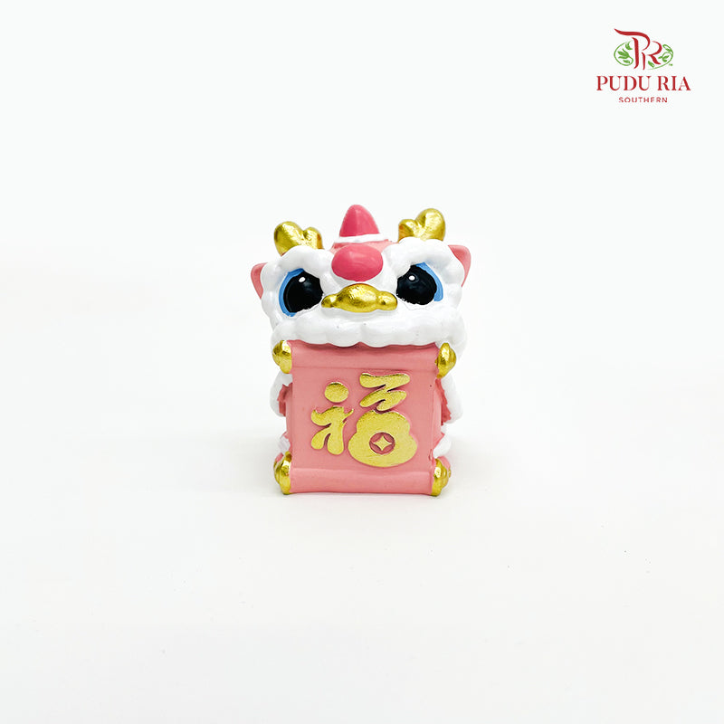 Red & Pink Lion Dance Miniatur