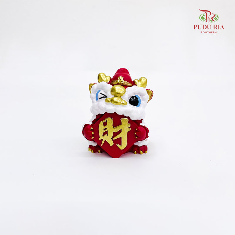 Red & Pink Lion Dance Miniatur