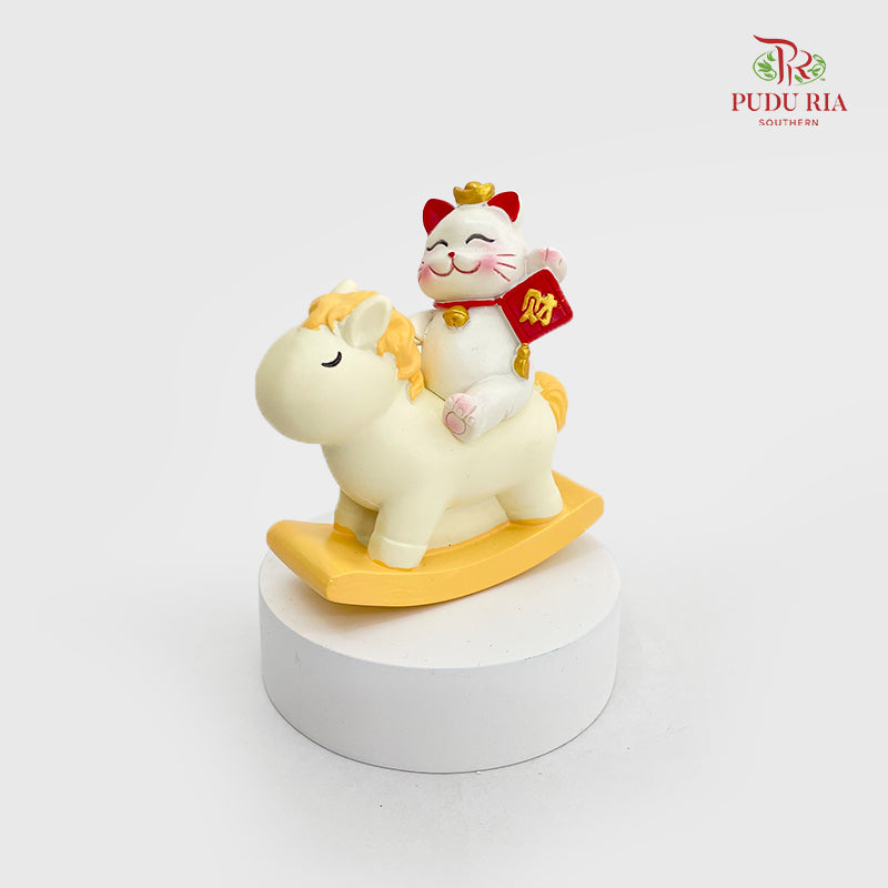 Rocking Horse Ornament - With Cat Cai