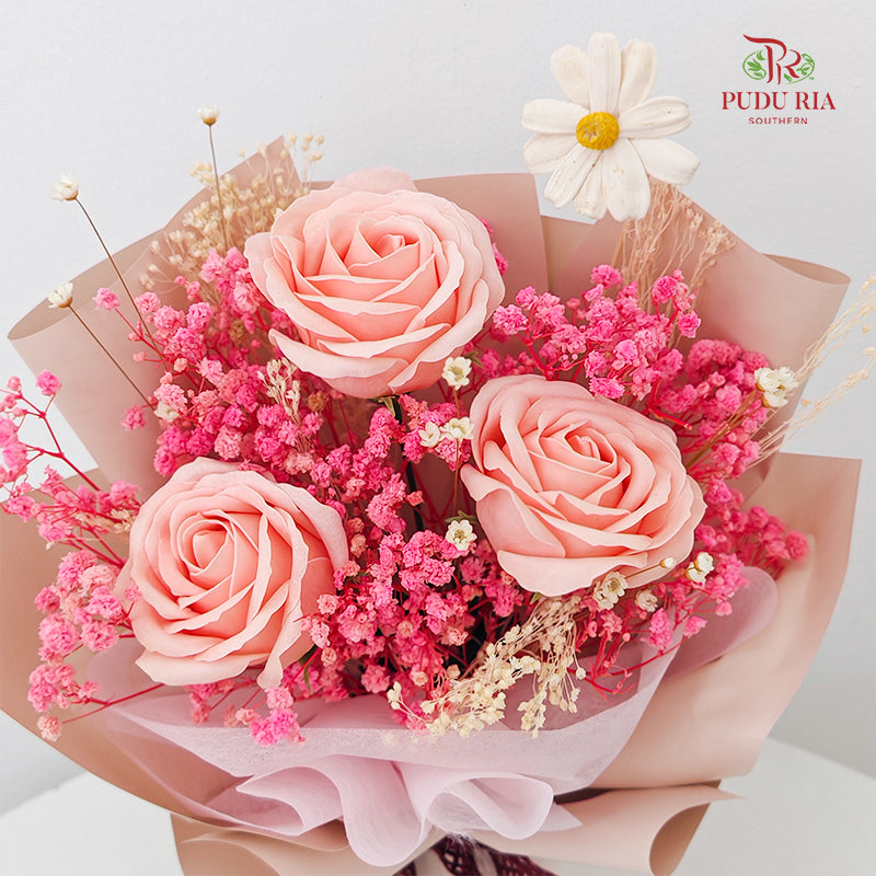 Soap Rose Bouquet - (3 Stems)
