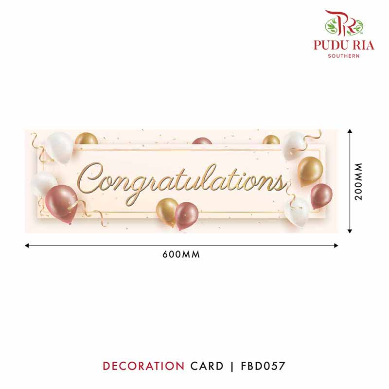 Opening Decoration Card (20 pcs) - FBD057