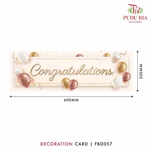 Opening Decoration Card (20 pcs) - FBD057