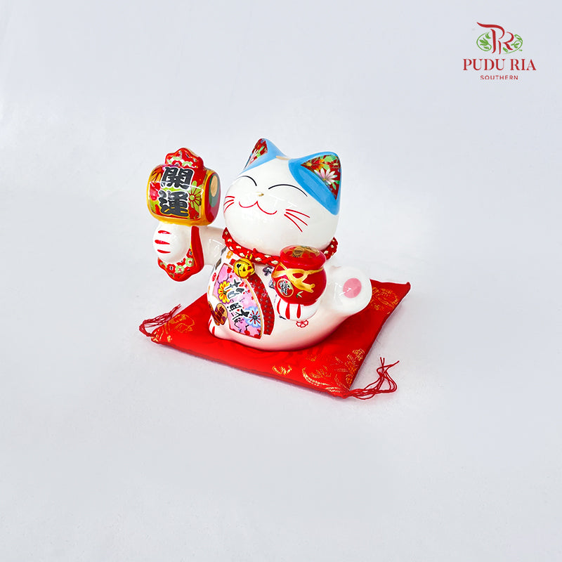 5' Lucky Cat 开运 White - FBA103#2