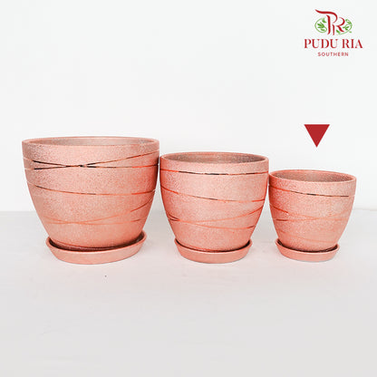 Yu-591 Rose Gold Pot W Tray