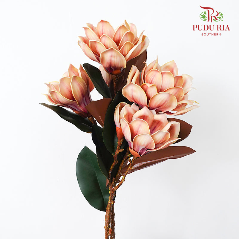 CNY Artificial Magnolia Spray 79cm - Two Tone (2 Stems)