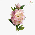 CNY Artificial Peony Spray 63cm Light Purple - (5 Stems)