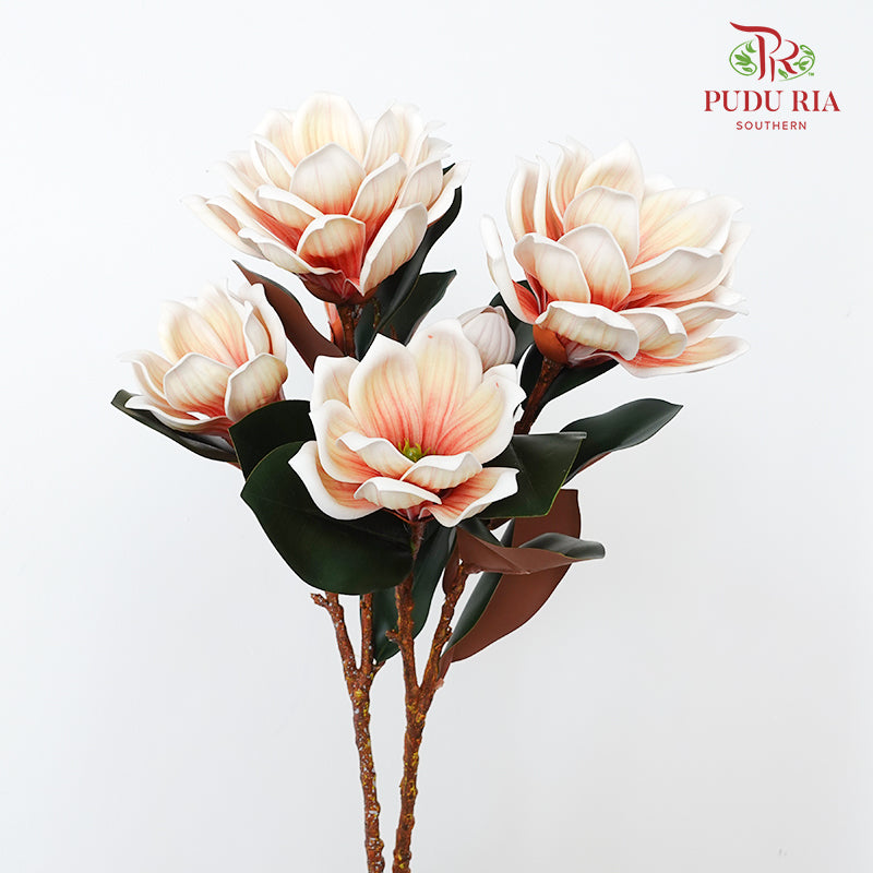 CNY Artificial Magnolia Spray 79cm - Cream (2 Stems)