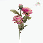 CNY Artificial Peony Spray 68cm Purple - (5 Stems)