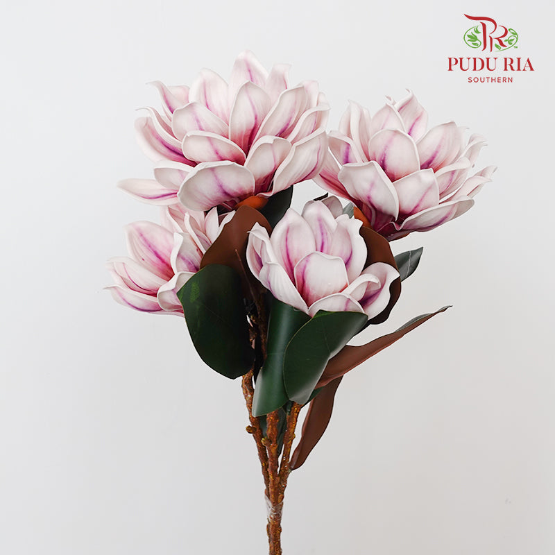 CNY Artificial Magnolia Spray 79cm - Purple (2 Stems)