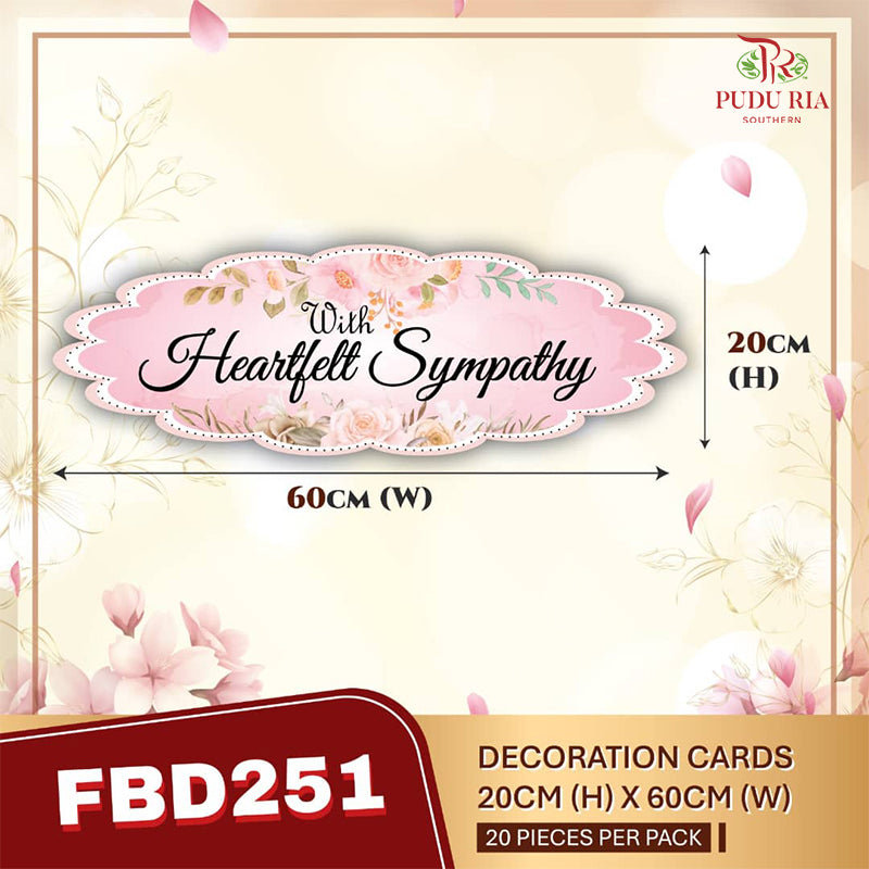 Condolences Cards With Heartfelt Sympathy - FBD251