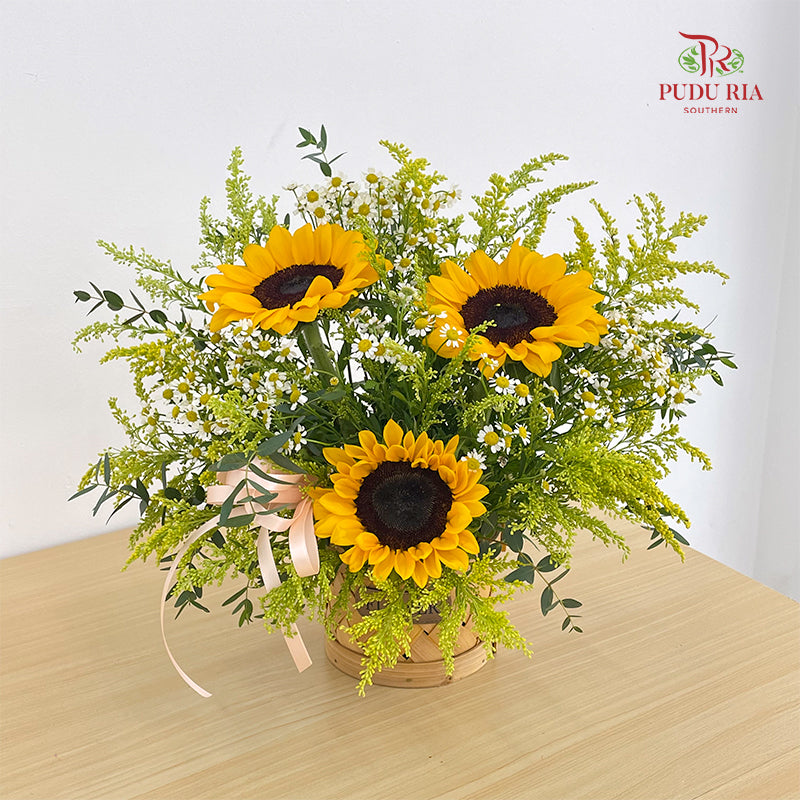 Sunflower Basket Arrangement