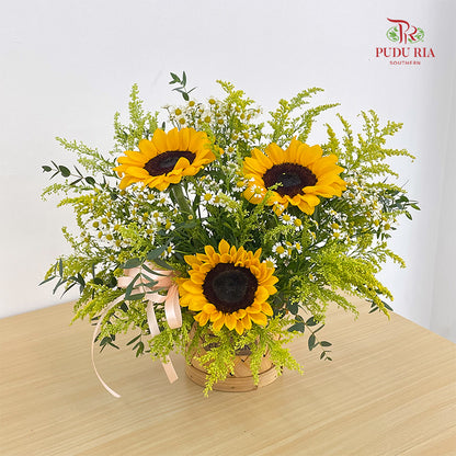 Sunflower Basket Arrangement