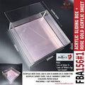 Premium Clear Acrylic Sliding Box + Rose Gold Acrylic Sheet - FBA156#1