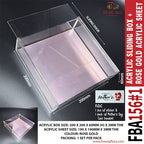 Premium Clear Acrylic Sliding Box + Rose Gold Acrylic Sheet - FBA156#1