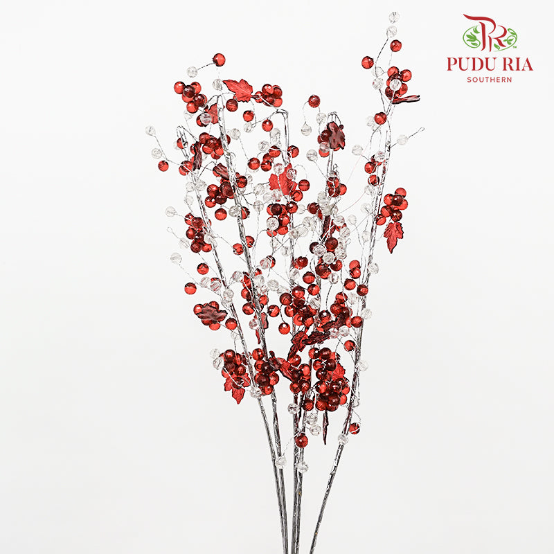 CNY Artificial Accessories - Dark Red (5 Stems)