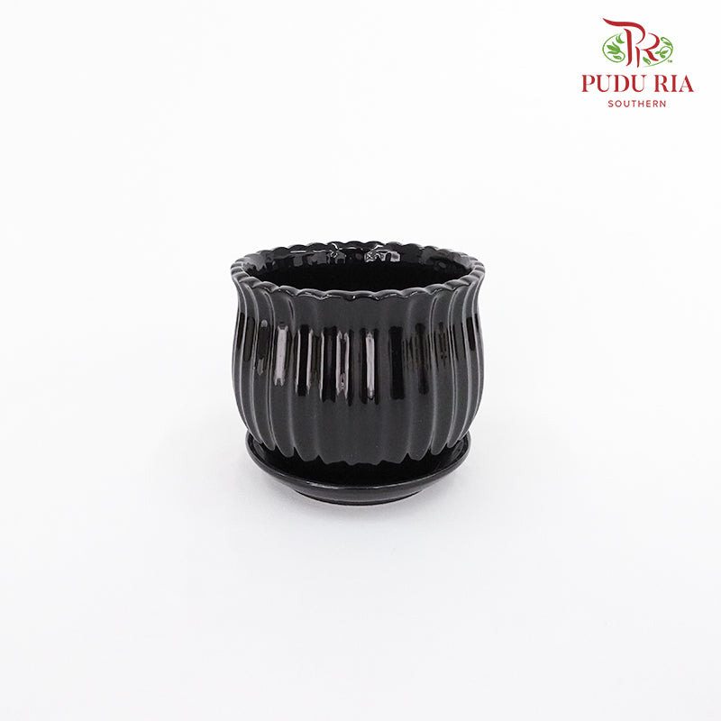 Asst Pot Black - S - Pudu Ria Florist Southern