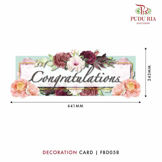 Opening Decoration Card (20 pcs) - FBD058