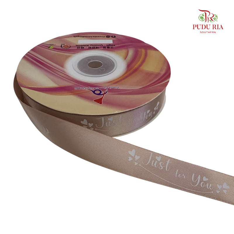 Soft Pastel Colour Premium Satin Ribbon "Just For You" - FRB134