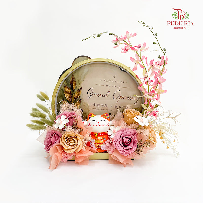 Grand Opening Lucky Cat LED Ring Arrangement #16