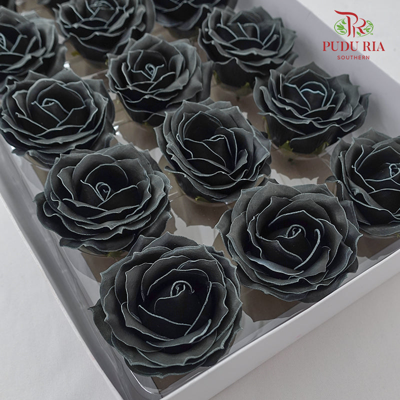 18 Bloom Soap Flowers Black Liner Black - FBA080#5 - Pudu Ria Florist Southern