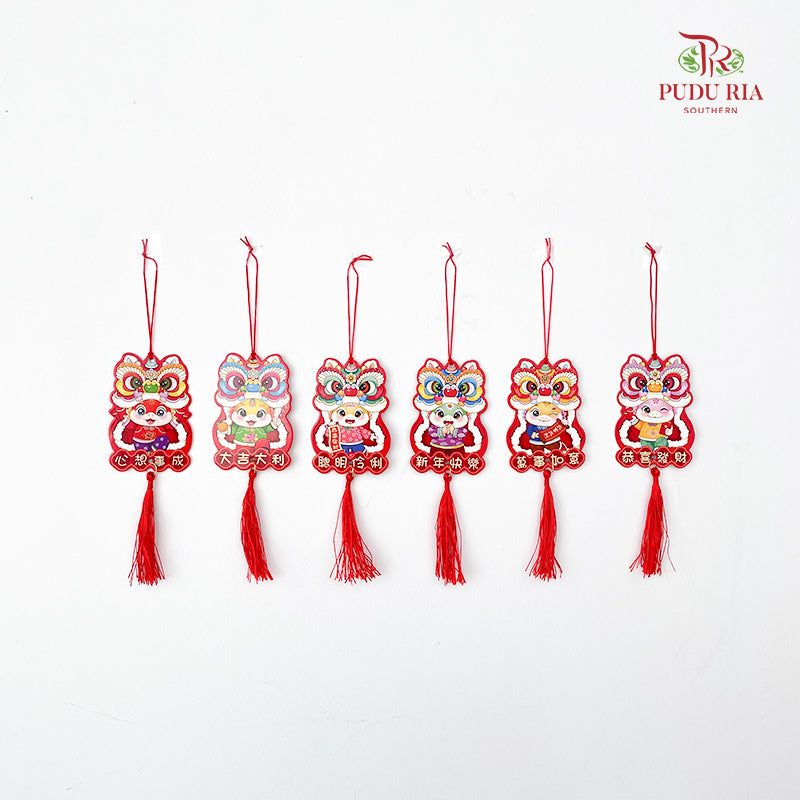 CNY Hard Card Hanging Ornaments #1 - 6 Pieces