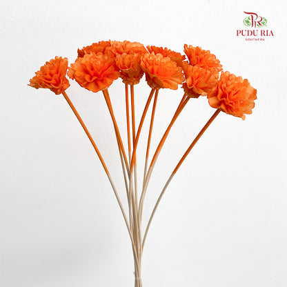 Dry Sola Marigold Orange - 10 Stems