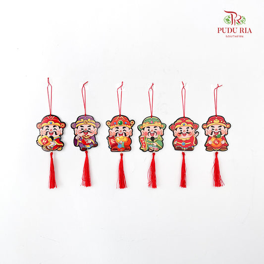 CNY Hard Card Hanging Ornaments #2 - 6 Pieces