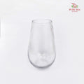Striped Glass Vase - Clear