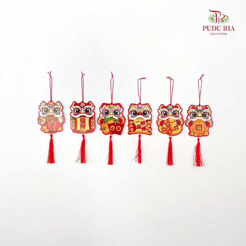 CNY Hard Card Hanging Ornaments #3 - 6 Pieces