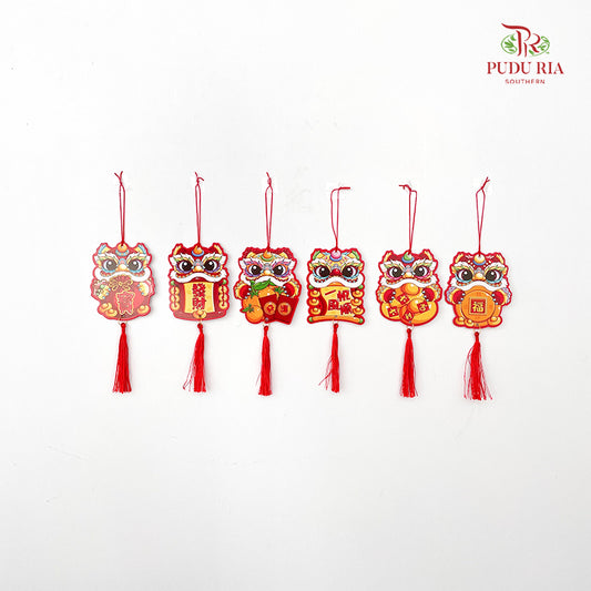 CNY Hard Card Hanging Ornaments #3 - 6 Pieces