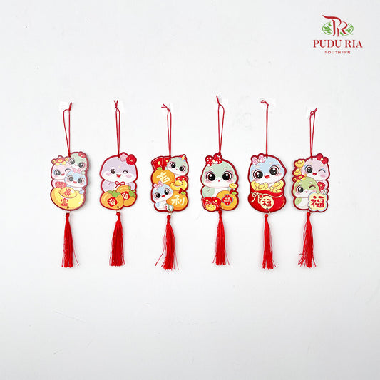 CNY Hard Card Hanging Ornaments #4 - 6 Pieces