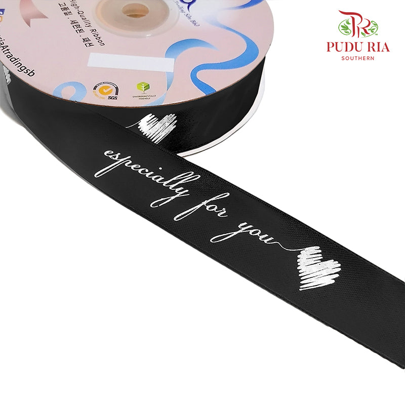 Printed Satin Ribbon ‘especially for you’ - FRB090