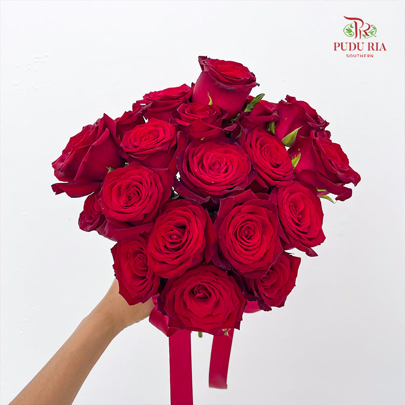 Red Rose Wedding Bouquet (20 Stems)