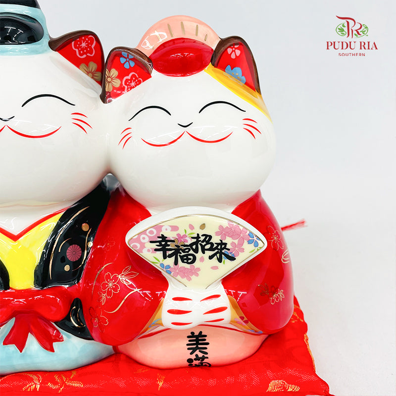 8' Lucky Cat Couple 幸福照来 - FBA107#2