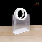 Frosted PVC Bag With Round Leather Handle - FBA116