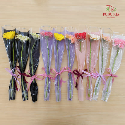 Single-Stem Gerbera Bouquet (10-Pack Set)