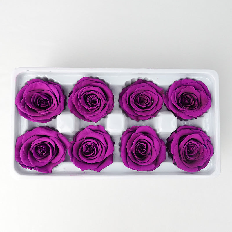 8 Bloom Preservative Rose - Dark Purple - Pudu Ria Florist Southern