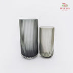 Nordic U Shaped Glass Vase - Smoke Grey