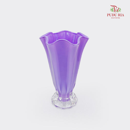 Petal Glass Vase - Purple