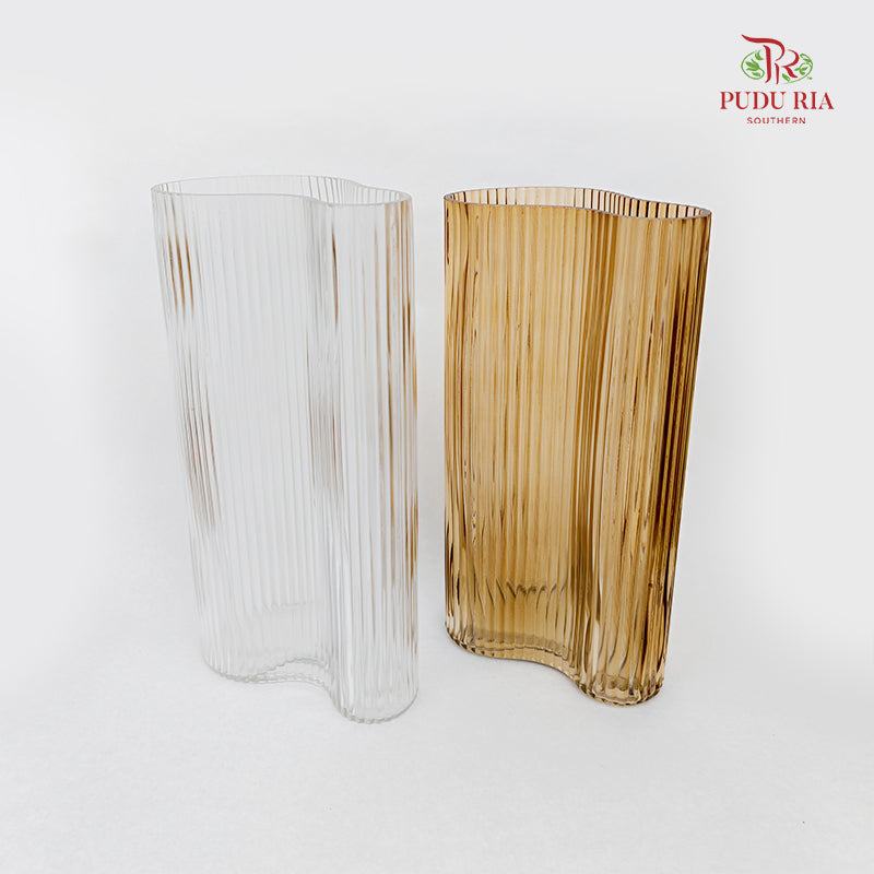 Nordic Wavy Glass Vase (M)
