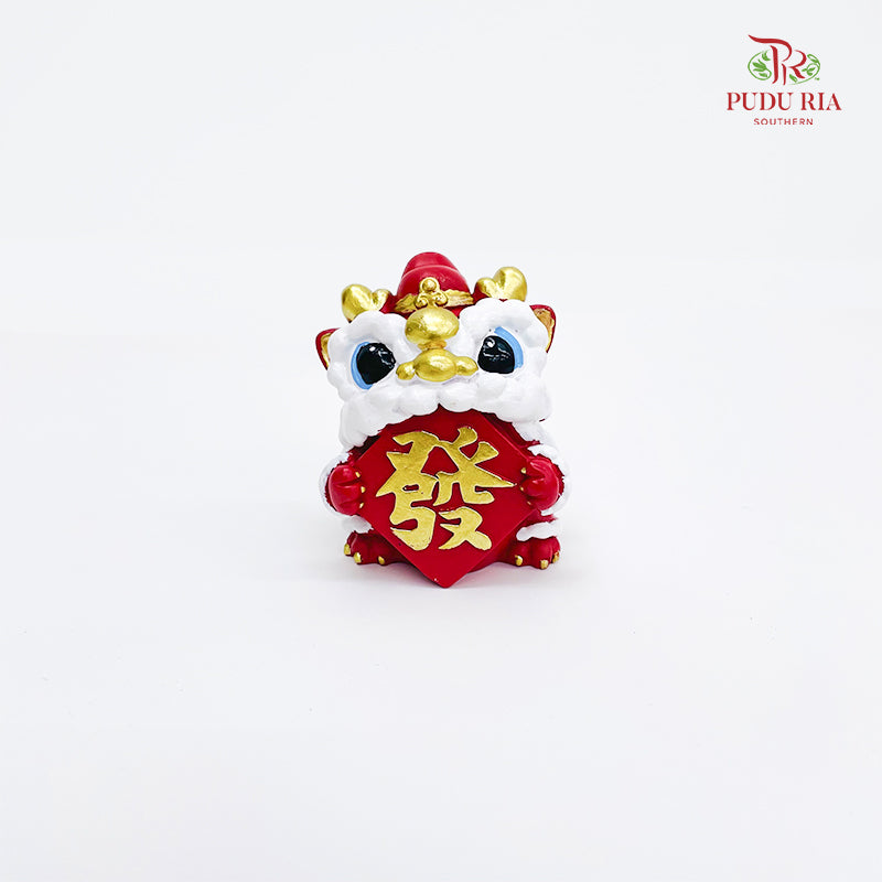 Red & Pink Lion Dance Miniatur