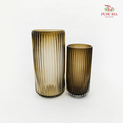 Nordic U Shaped Glass Vase - Coffee