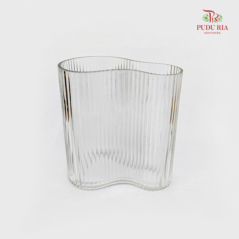Nordic Wavy Glass Vase (S)