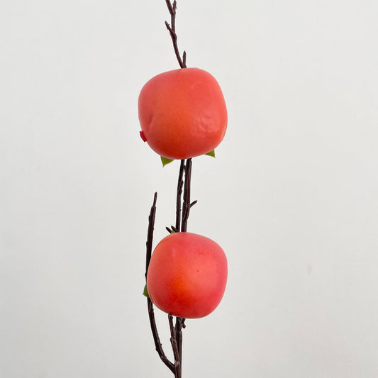 CNY Artificial Persimmon 2 Nodes - (Per Stem)