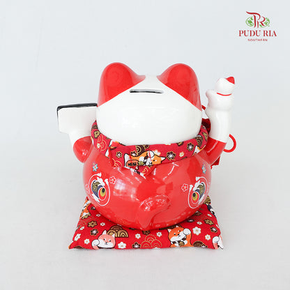 8` Lucky Cat Red Abacus (Piggy Bank) - FBA094#1