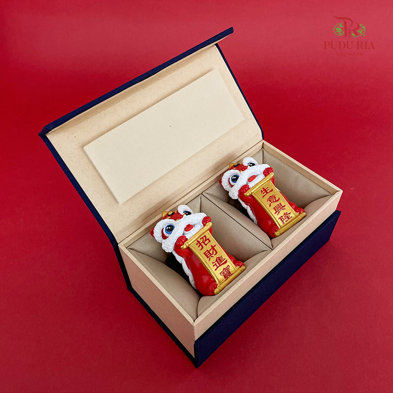 1' Premium Lion Dance set (醒狮石狮子摆件) - FBA147#1