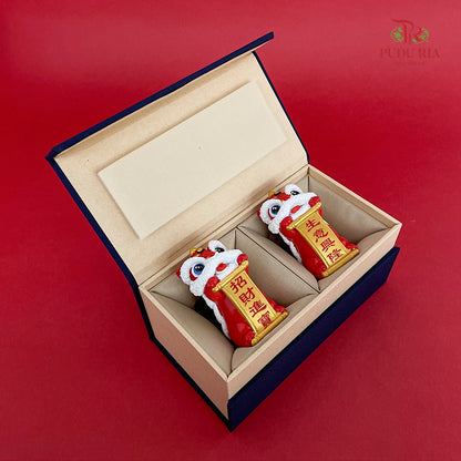 1`Premium Lion Dance set (醒狮石狮子摆件) - FBA147#1