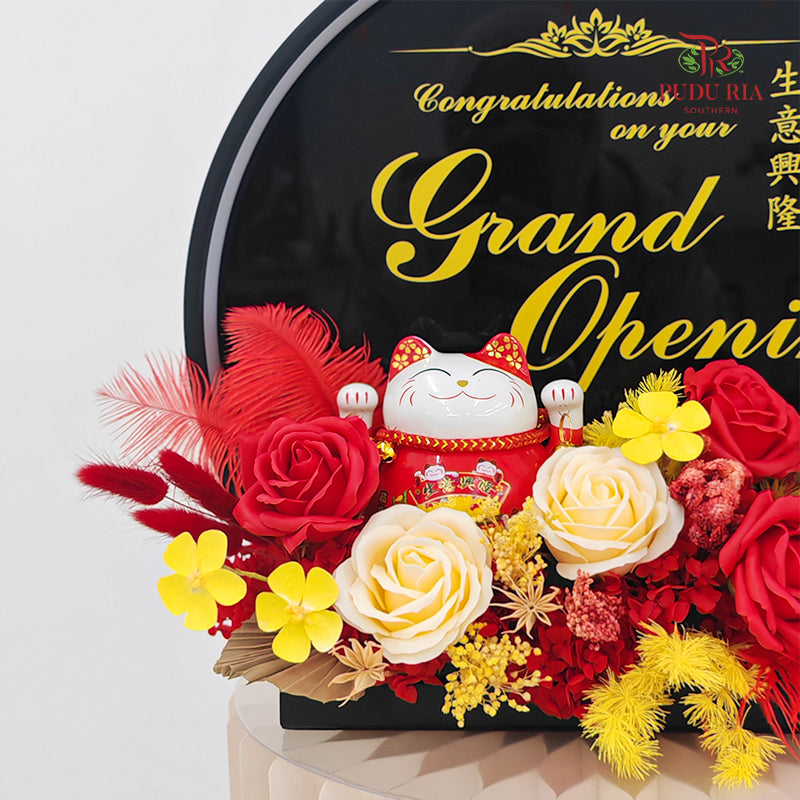 Grand Opening Lucky Cat LED Ring Arrangement #19