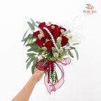 Red Rose Wedding Bouquet (10 Stems)